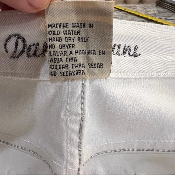 White‎ Daniel Jeans with Silver Stitched detail on front and back Size 13/14 - Picture 9 of 13